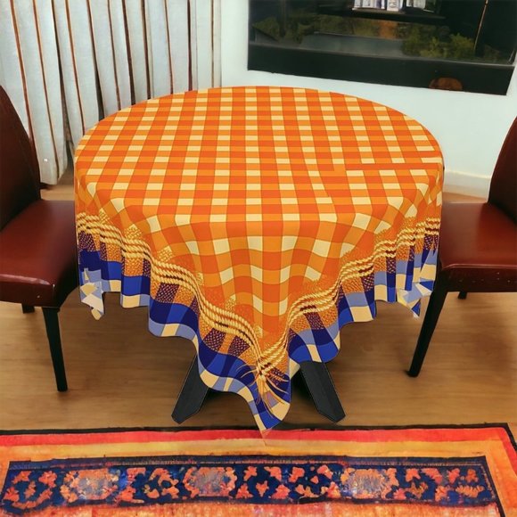 Orange Tablecloth | Modern table cloth | Rectangle Square or Round Fit | gift - Picture 1 of 10